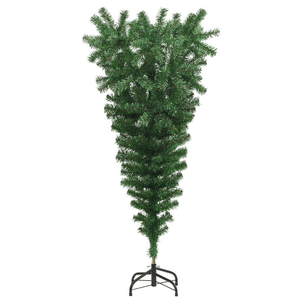 vidaXL Naopako umjetno božićno drvce sa stalkom zeleno 150 cm