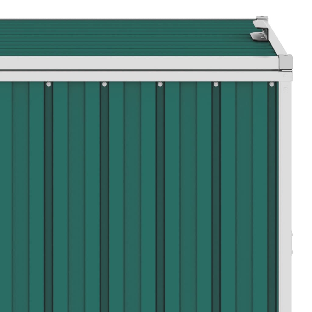 vidaXL Spremište za 4 kante za smeće zeleno 286 x 81 x 121 cm čelično