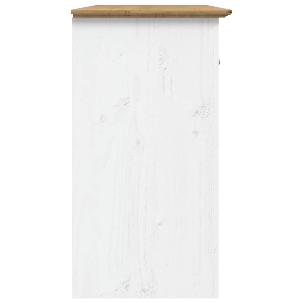 vidaXL Komoda BODO bijelo-smeđa 115 x 43 x 79,5 cm od masivne borovine