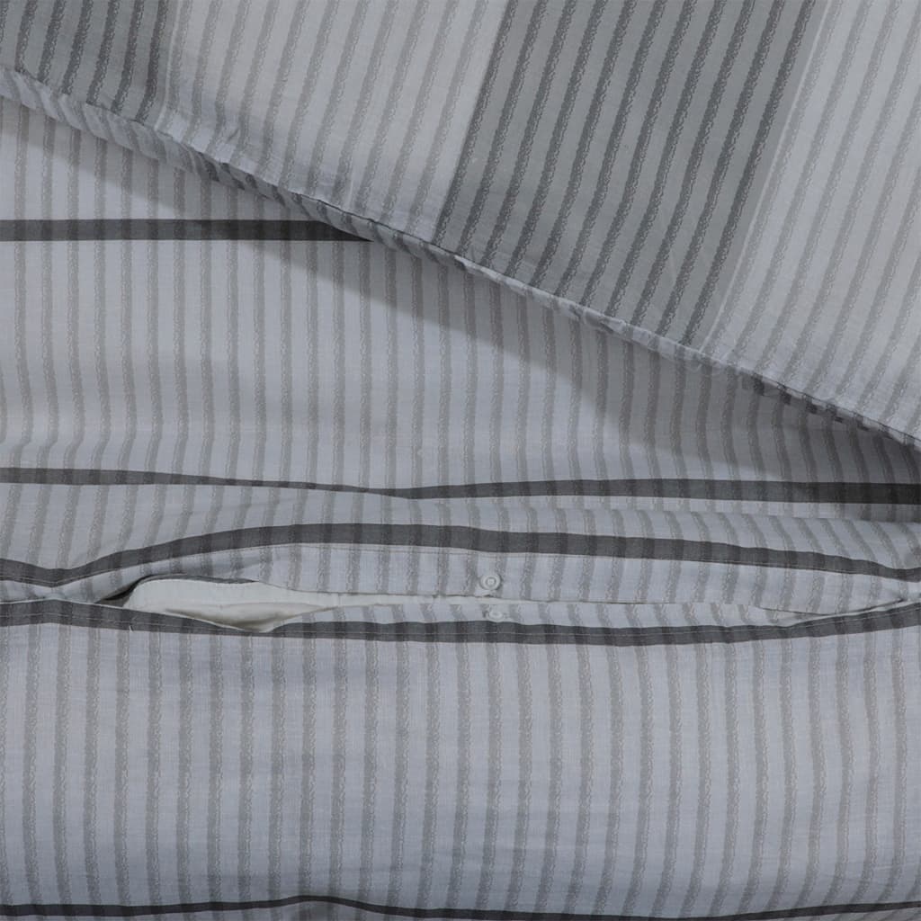 vidaXL Set posteljine za poplun sivi 140 x 200 cm pamučni200x200