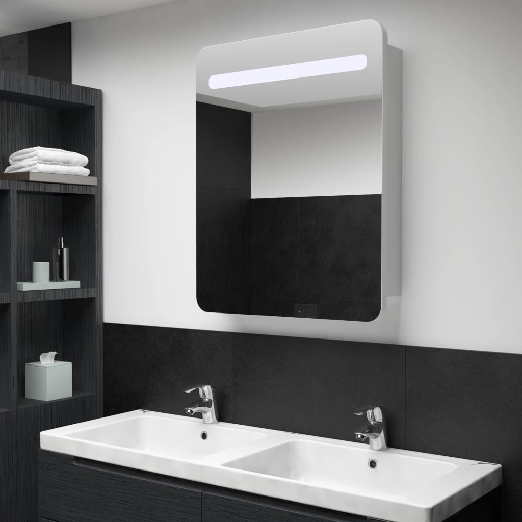 vidaXL LED kupaonski ormarić s ogledalom 60 x 11 x 80 cm