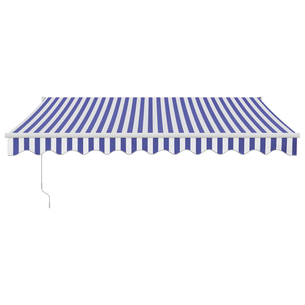 vidaXL Automatska tenda na uvlačenje plavo-bijela 3 x 2,5 m