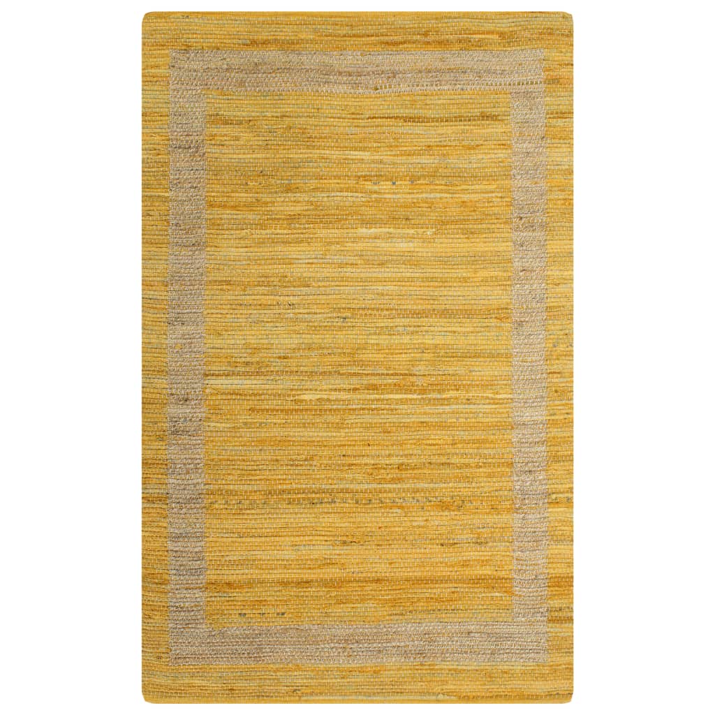 vidaXL Ručno rađeni tepih od jute žuti 160 x 230 cm