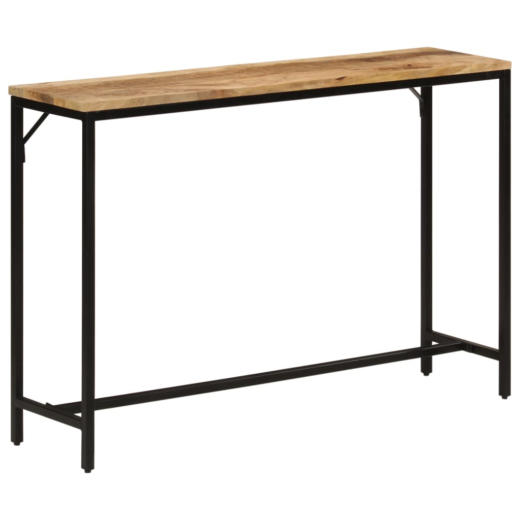 vidaXL Konzolni stol 110x30x75 cm grubo masivno drvo manga i željezo