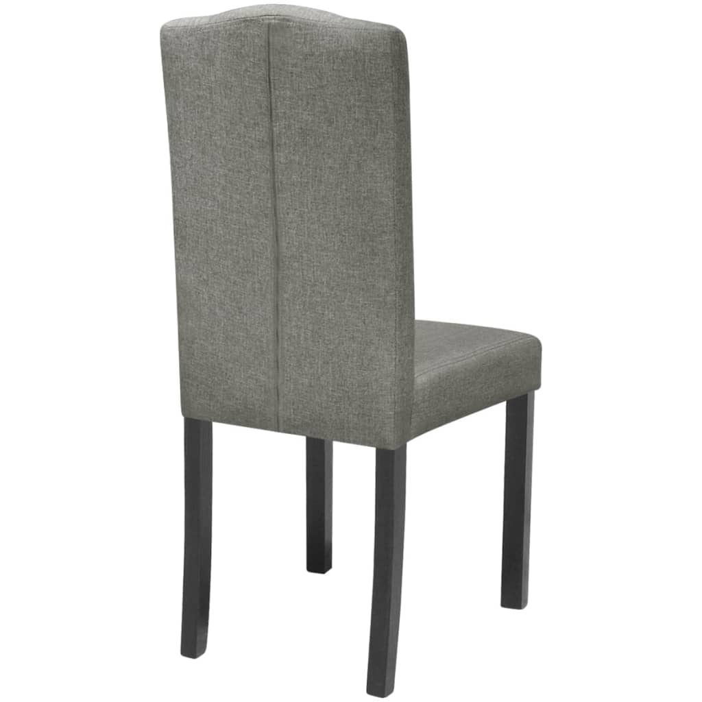 vidaXL Blagovaonske stolice od tkanine 4 kom sive