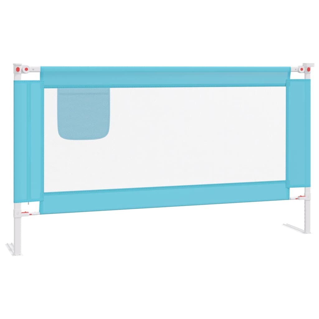 vidaXL Sigurnosna ograda za dječji krevet plava 150 x 25 cm od tkanine