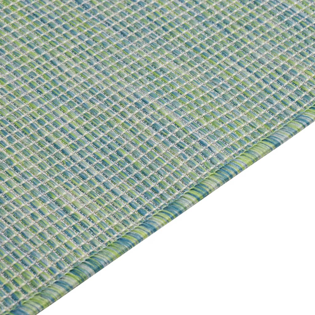 vidaXL Vanjski tepih ravnog tkanja 120 x 170 cm tirkizni