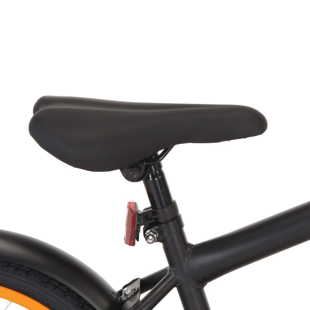 vidaXL Dječji bicikl s prednjim nosačem 18 inča crno-narančasti