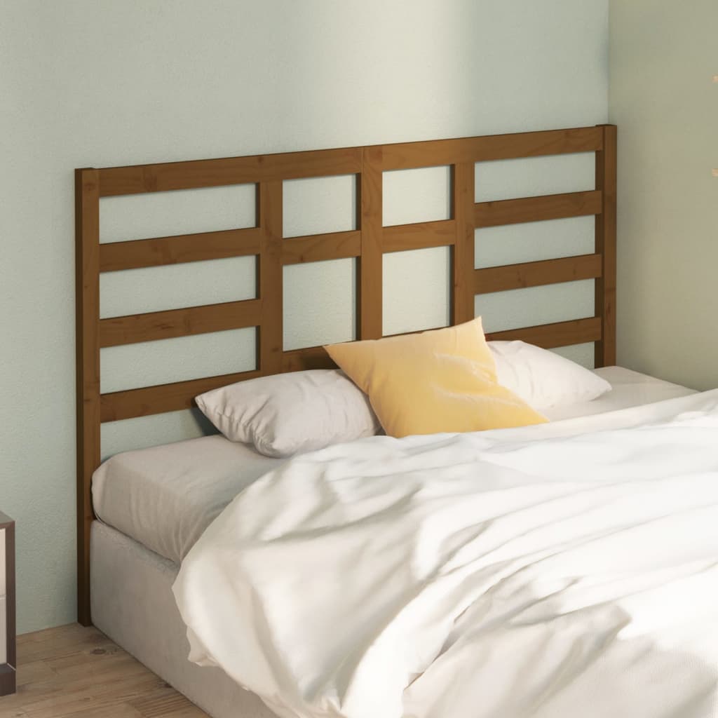 vidaXL Uzglavlje za krevet boja meda 146 x 4 x 104 cm masivna borovina