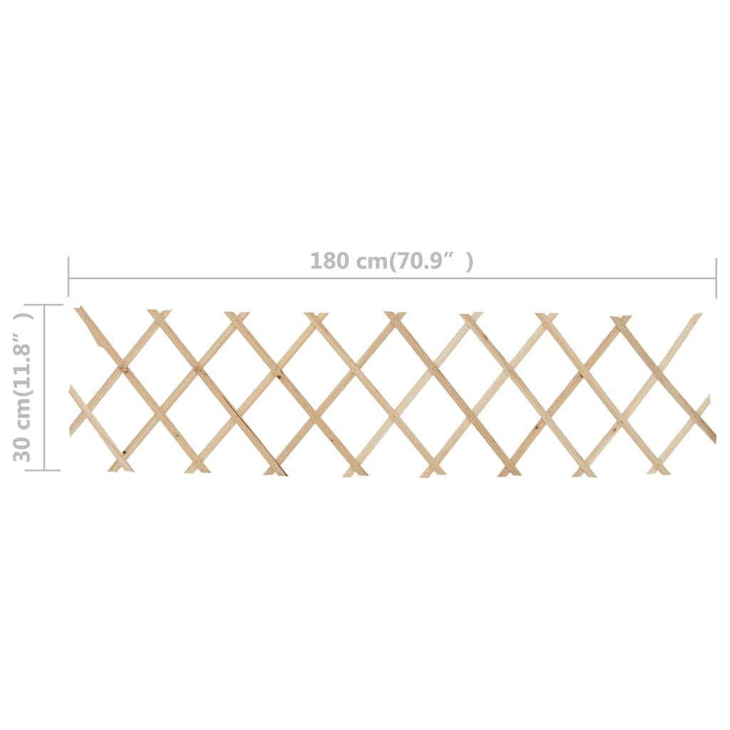 vidaXL Rešetkaste ograde 5 kom od jelovine 180 x 30 cm