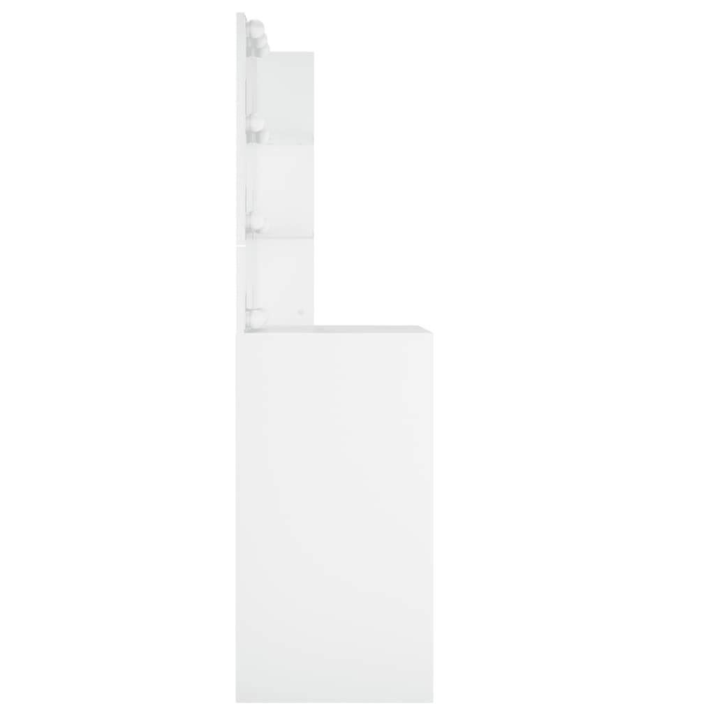 vidaXL Toaletni stolić s LED svjetlima bijeli 60x40x140 cm