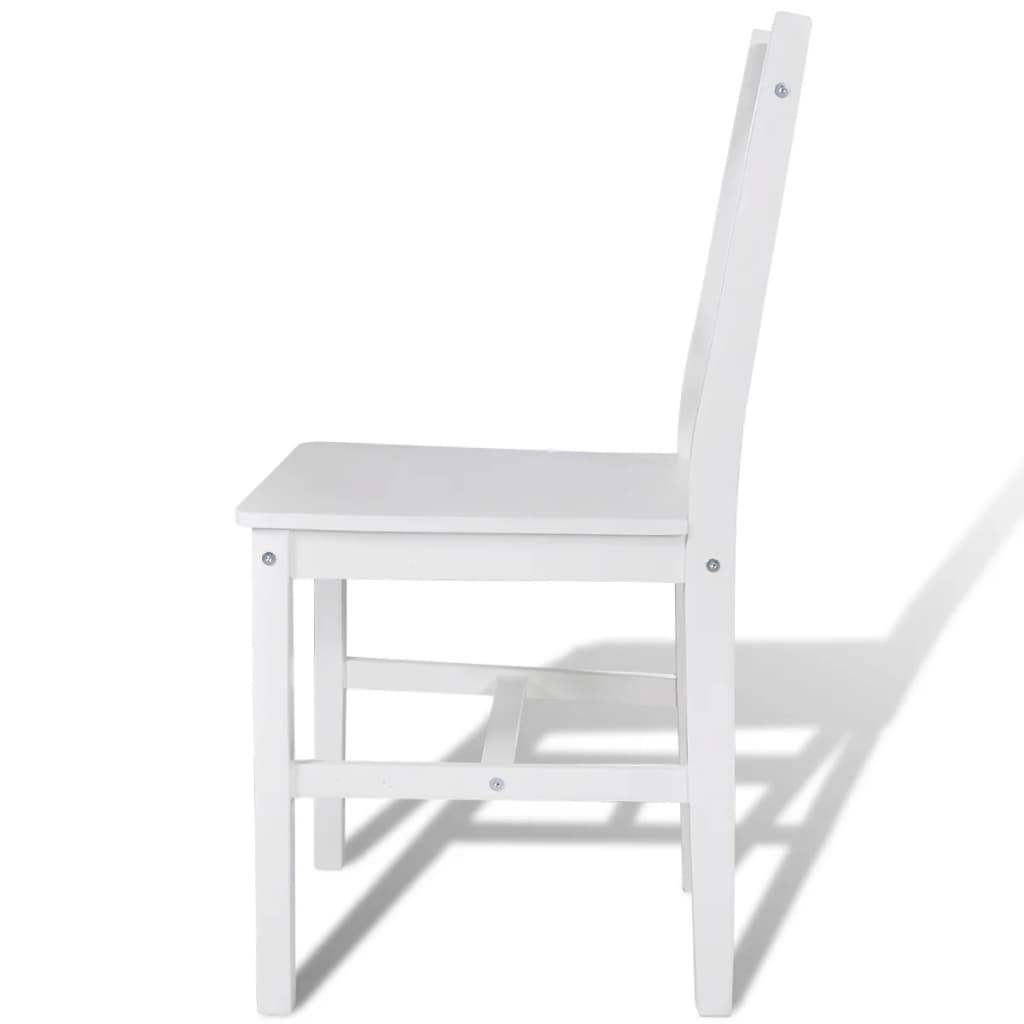 vidaXL Blagovaonske stolice od borovine 6 kom bijele