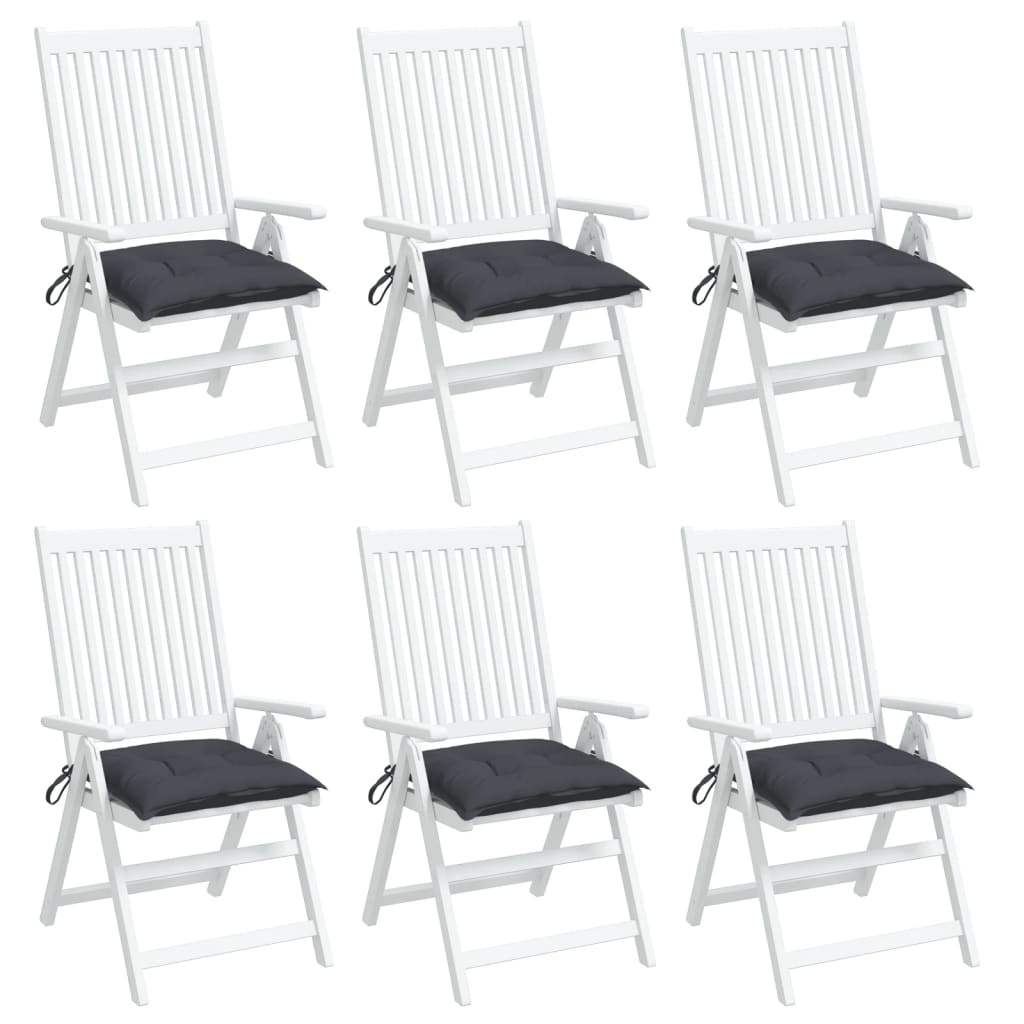 vidaXL Jastuci za stolice 6 kom antracit 40x40x7 cm od tkanine Oxford