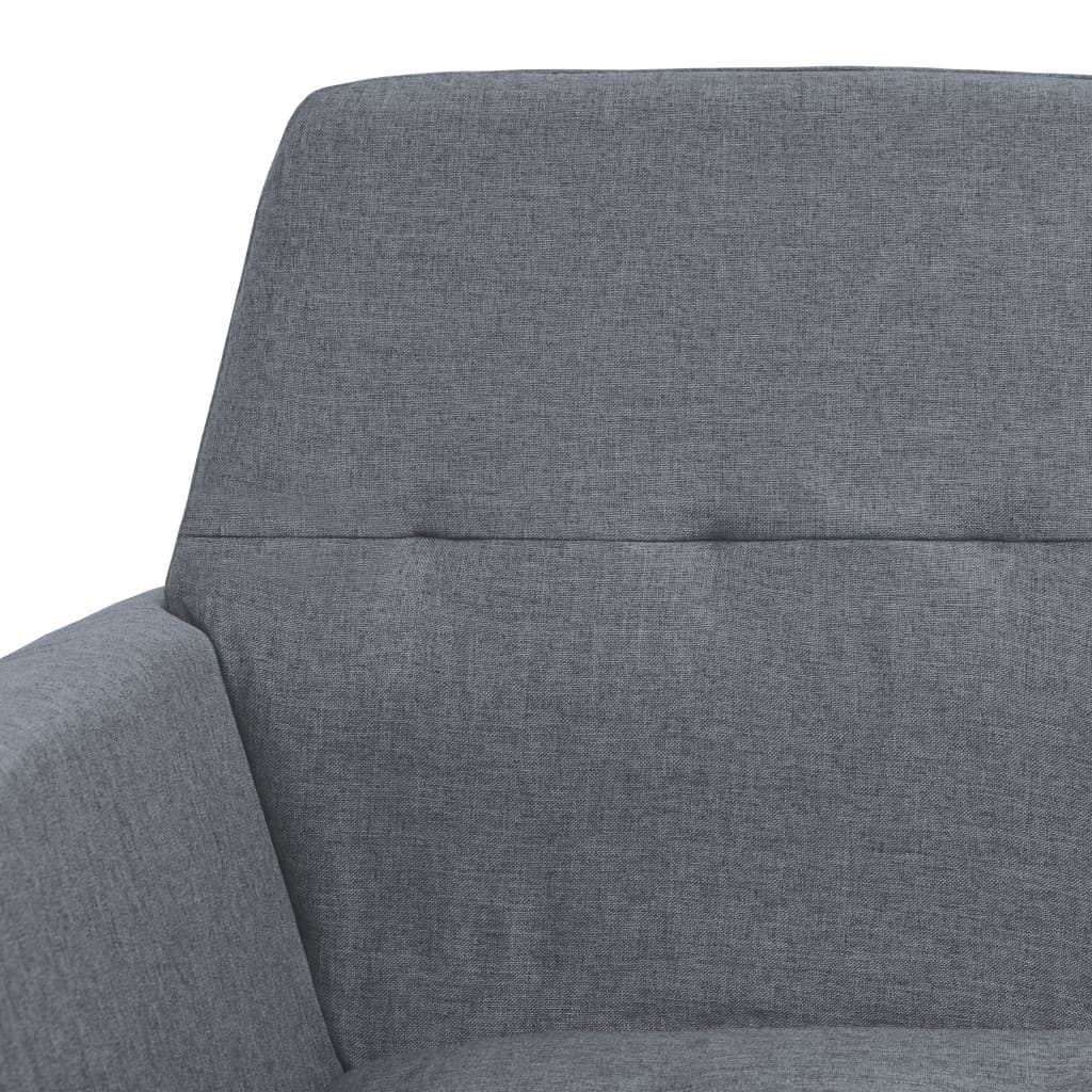 vidaXL Fotelja od čelika i tkanine svijetlosiva