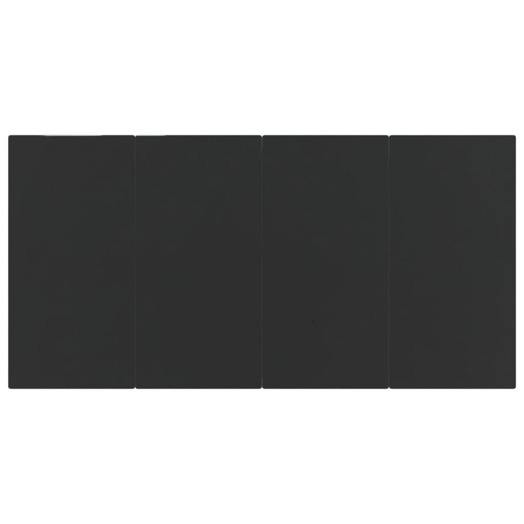 vidaXL 7-dijelni vrtni blagovaonski set sivo-crni poliratan i čelik