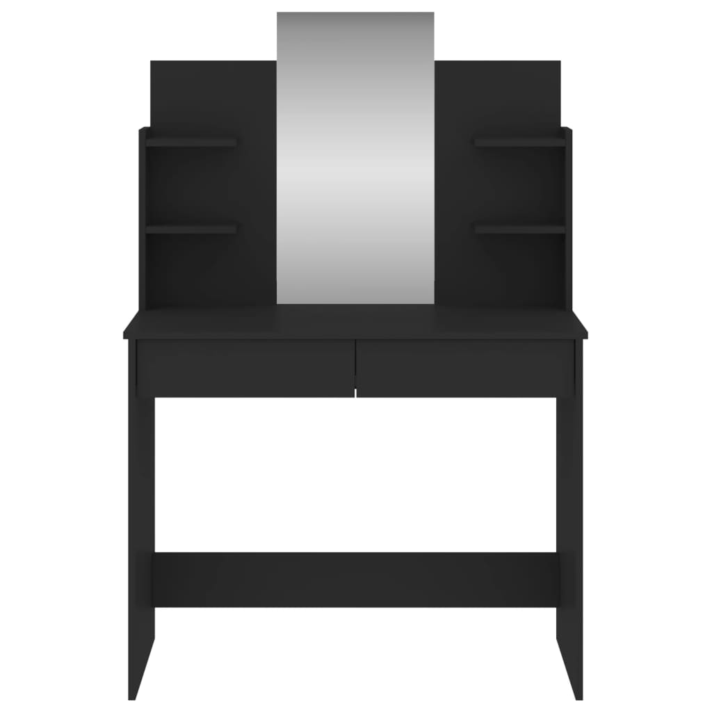vidaXL Toaletni stolić s ogledalom crni 96 x 39 x 142 cm