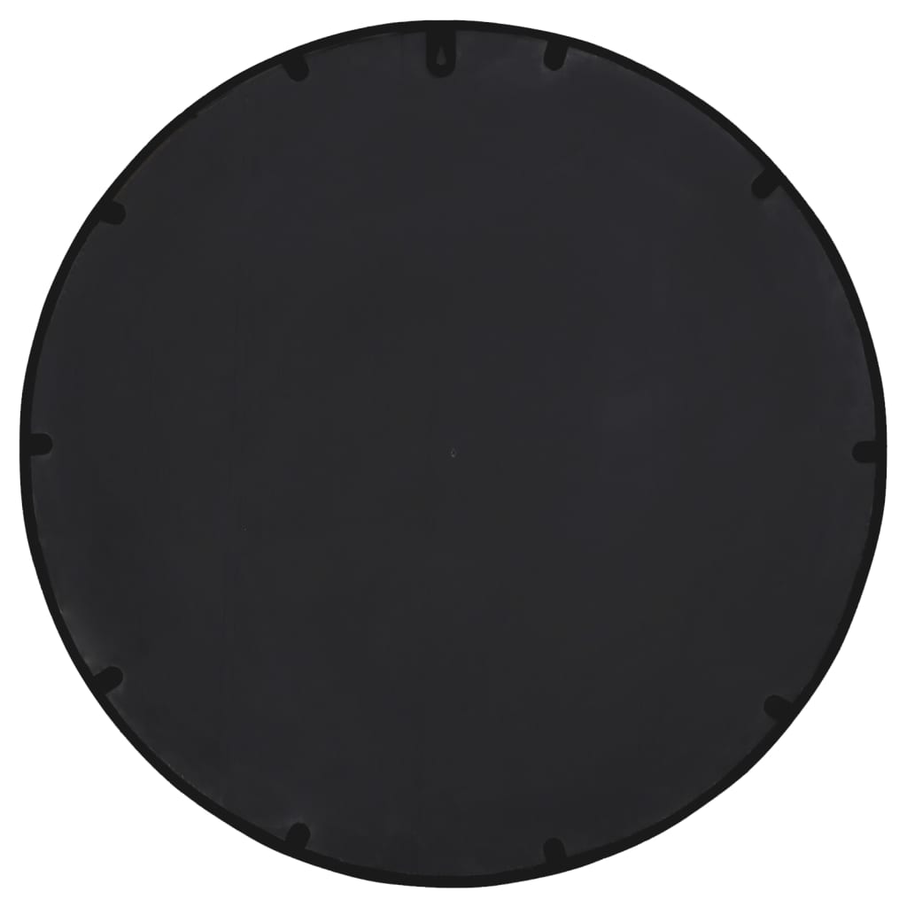 vidaXL Vrtno ogledalo crno 60 x 4 cm okruglo željezno vanjska upotreba