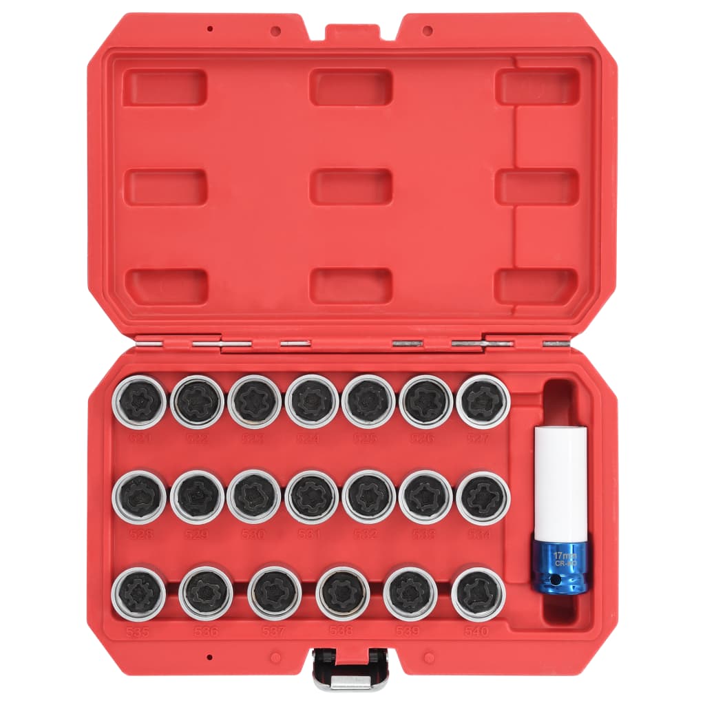 vidaXL 21-dijelni set alata za zaključavanje kotača za VAG