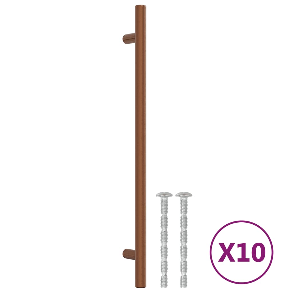 vidaXL Ručke za ormarić 10 kom brončane 224 mm od nehrđajućeg čelika