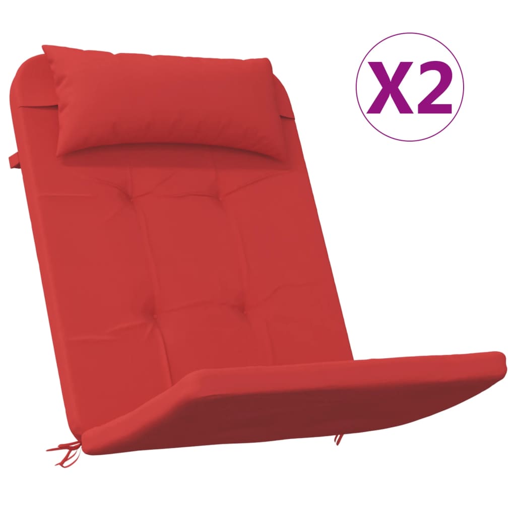 vidaXL Jastuci za stolicu Adirondack 2 kom crveni od tkanine Oxford