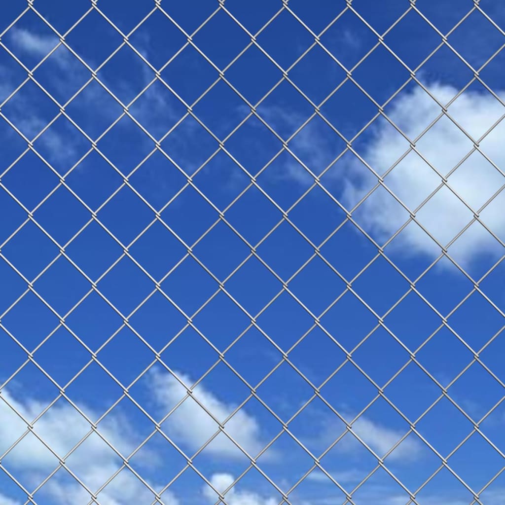 vidaXL Žičana ograda od pocinčanog čelika 15 x 1 m srebrna