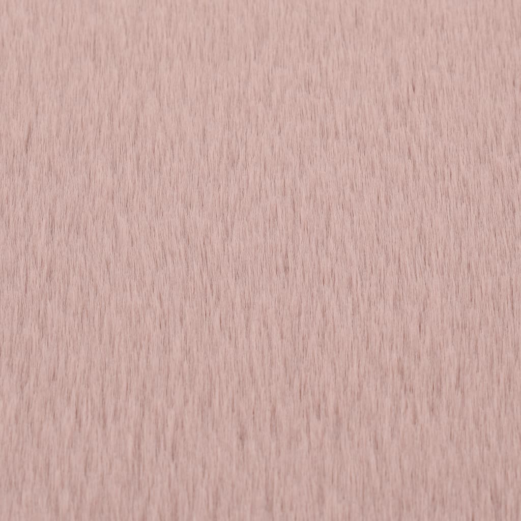 vidaXL Tepih od umjetnog zečjeg krzna 80 cm blijedo ružičasti