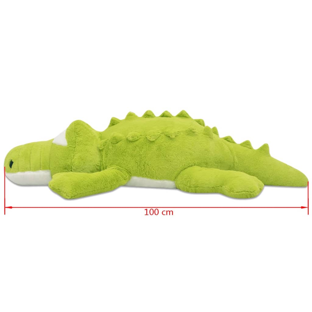 vidaXL Plišani krokodil XXL 100 cm