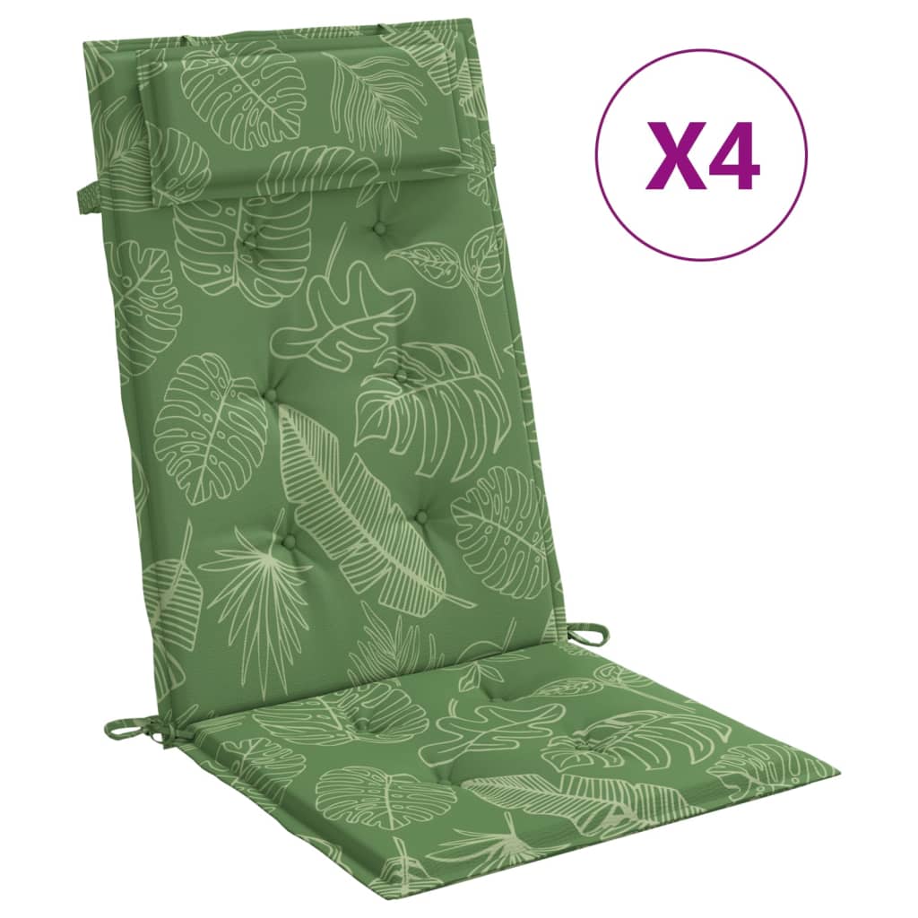 vidaXL Jastuci za visoku stolicu 4 kom uzorak lišća od tkanine Oxford
