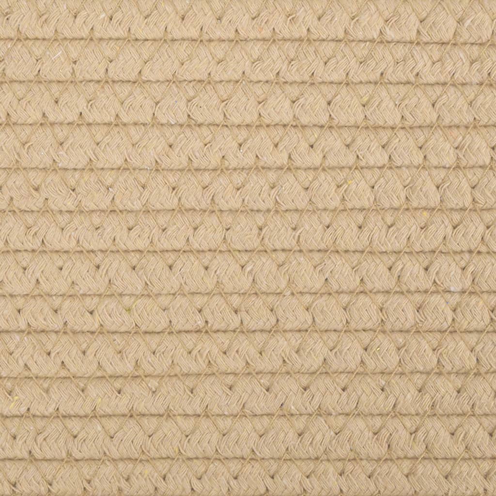 vidaXL Košara za pohranu bež-bijela Ø 40 x 25 cm od pamuka
