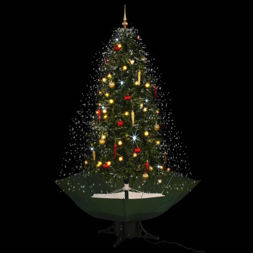 vidaXL Božićno drvce koje sniježi sa stalkom zeleno 190 cm