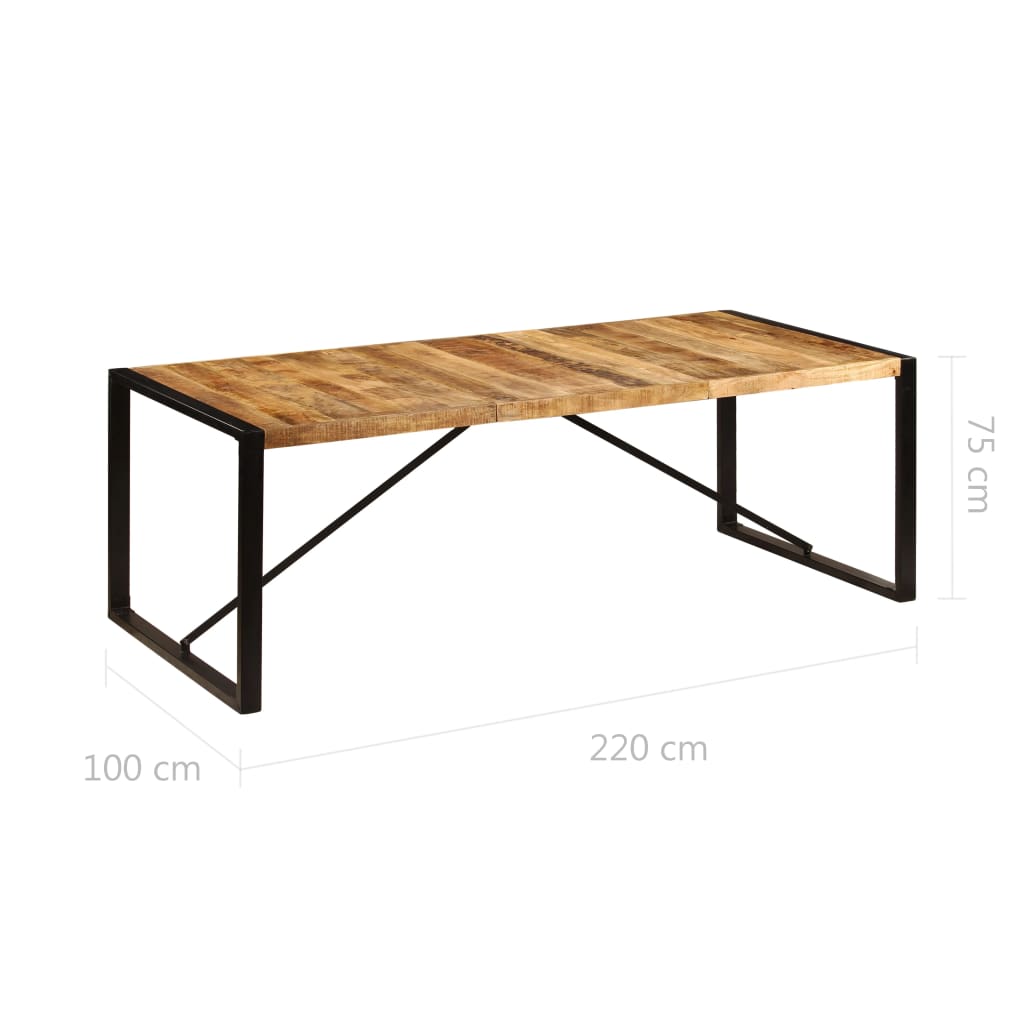 vidaXL Blagovaonski stol 220 x 100 x 75 cm masivno drvo manga