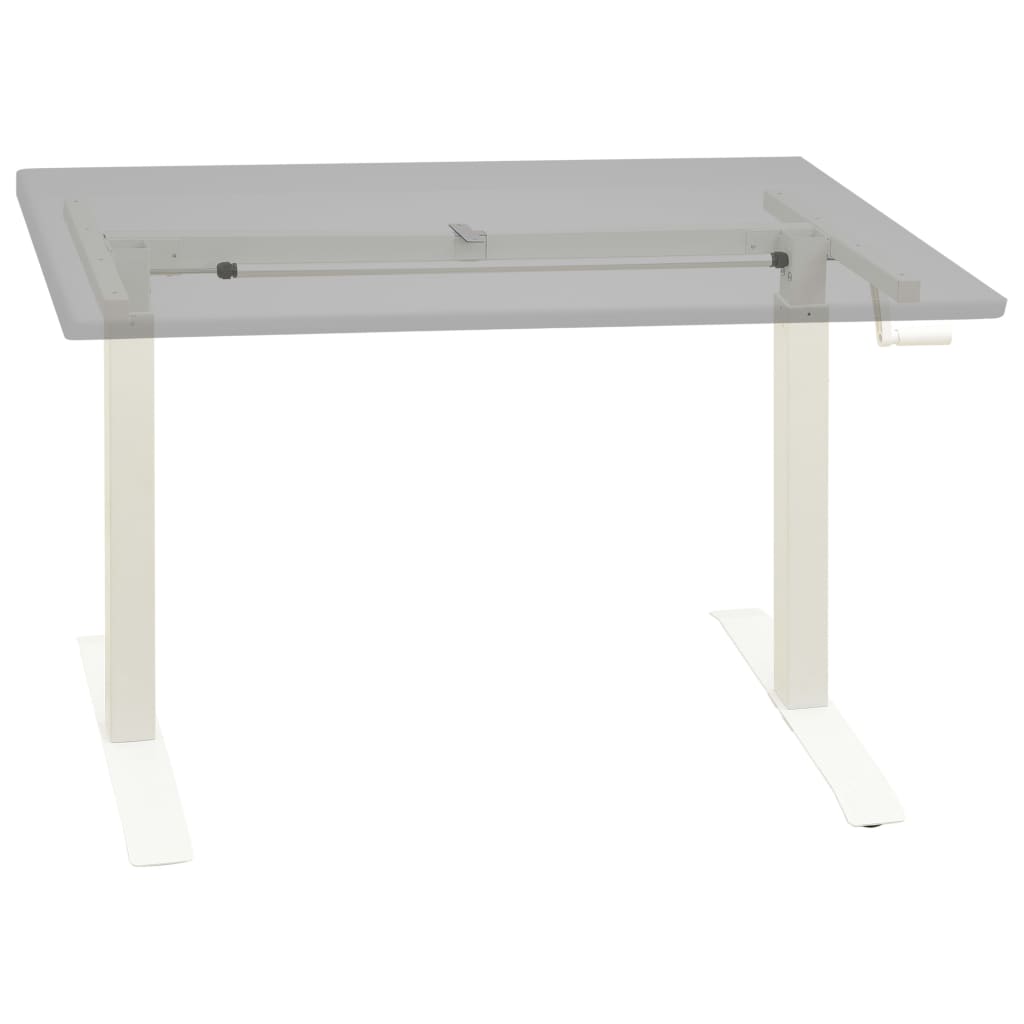 vidaXL Podesivi okvir za radni stol s ručicom za rad stojeći bijeli