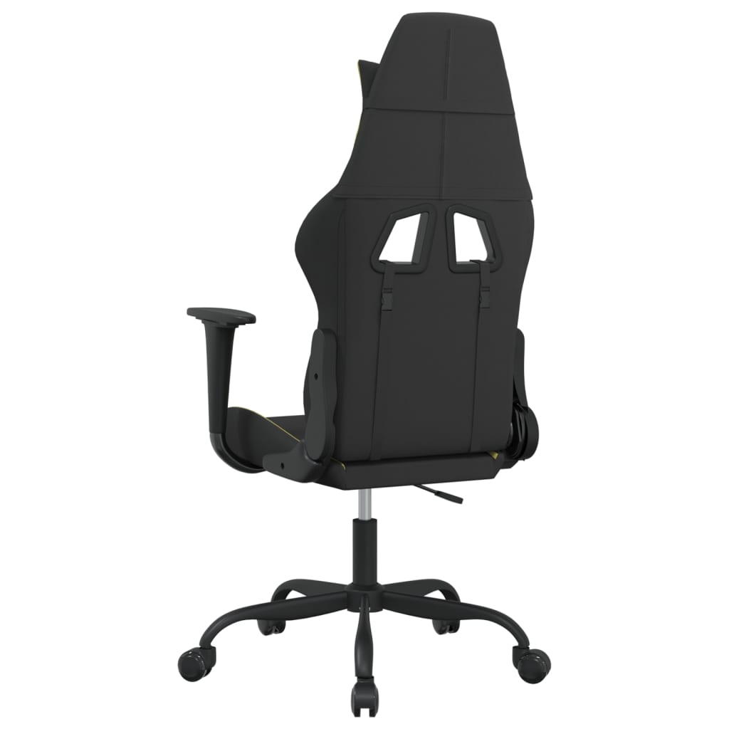 vidaXL Masažna igraća stolica od tkanine crna i svjetlozelena