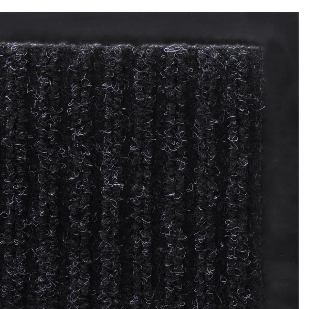 Crni otirač protiv klizanja od PVC za vrata 90 x 150 cm