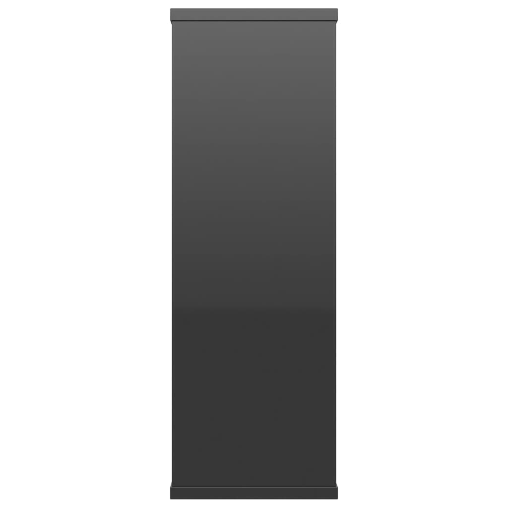 vidaXL Zidne police visoki sjaj crne 104 x 20 x 58,5 cm od iverice