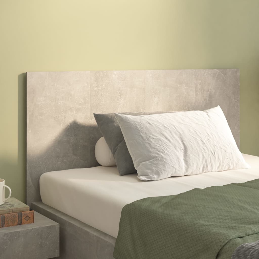 vidaXL Uzglavlje za krevet siva boja betona 120 x 1,5 x 80 cm drveno