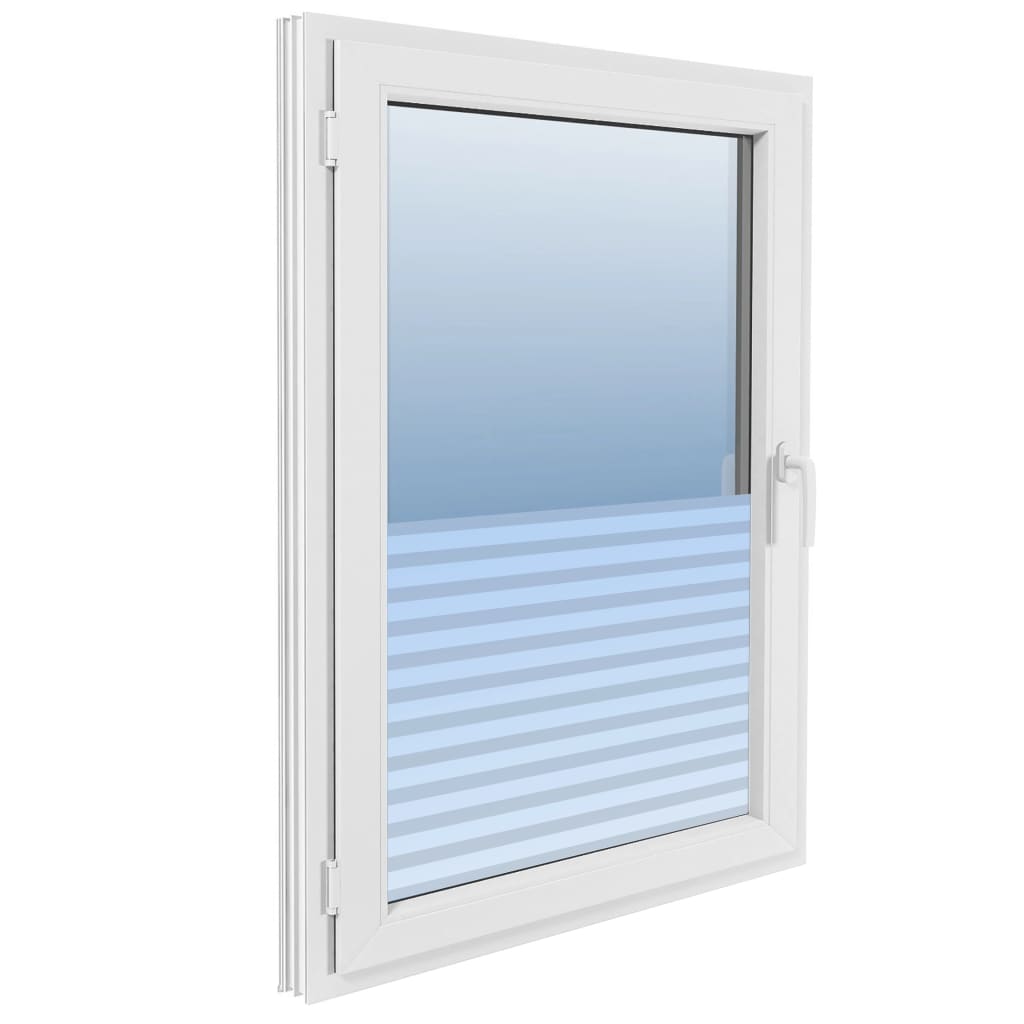 vidaXL Mutna prozorska folija za privatnost ljepljiva prugasta 0,9x50m