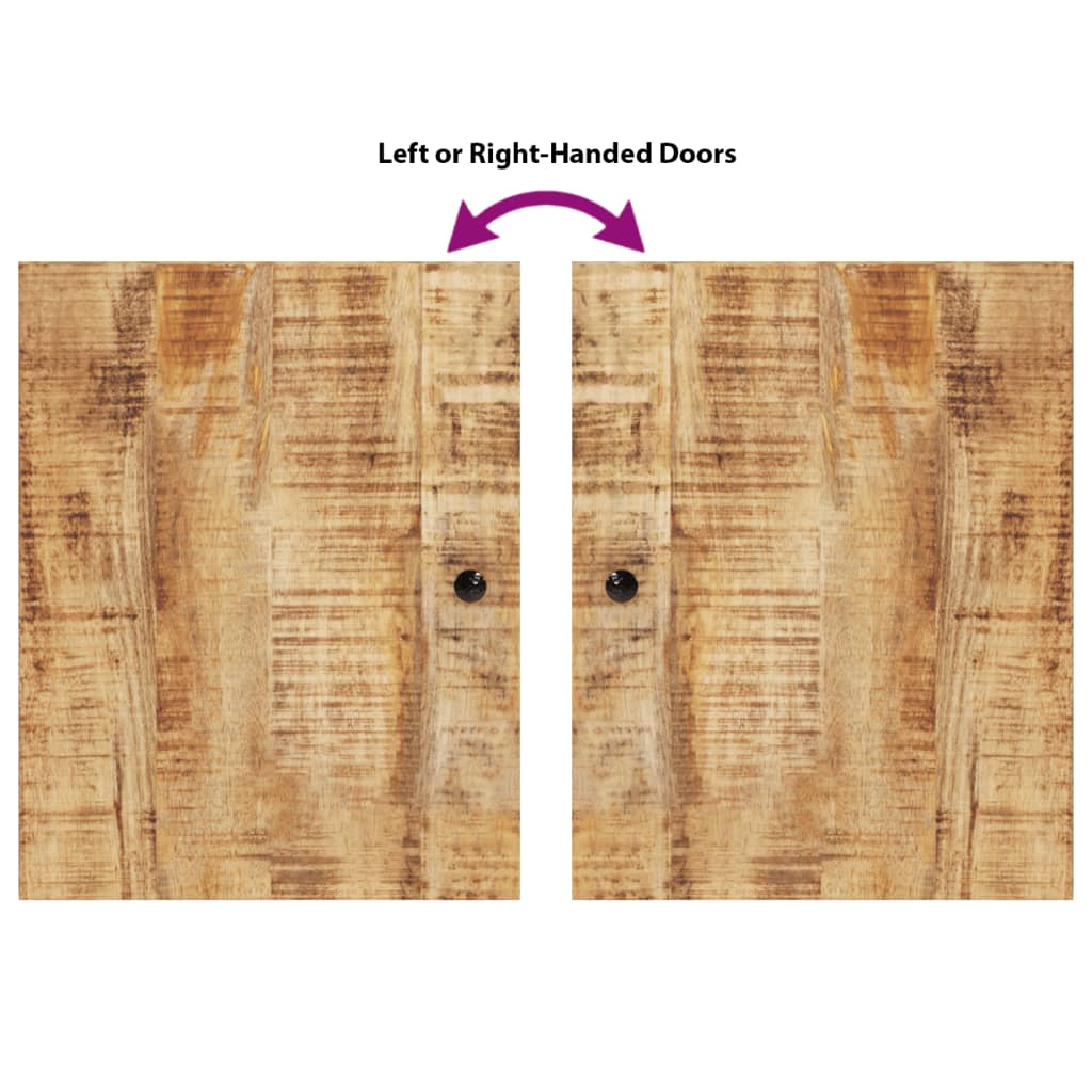 vidaXL 4-dijelni set kupaonskog namještaja od masivnog drva manga