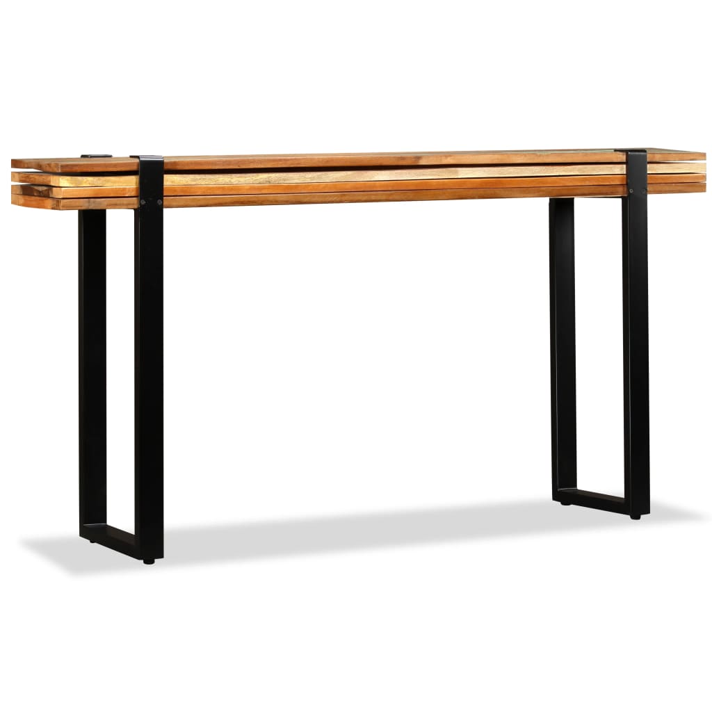 vidaXL Podesivi konzolni stol od masivnog obnovljenog drva