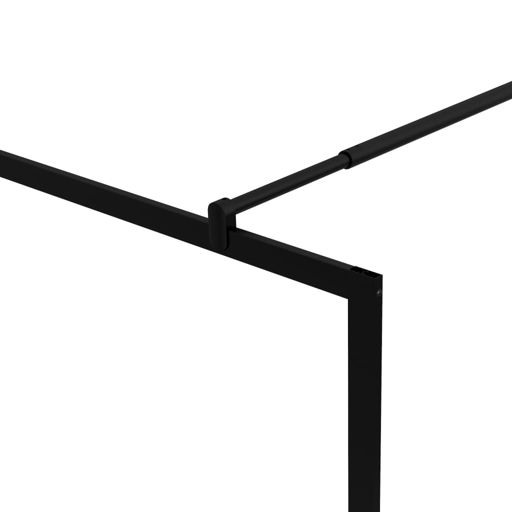 vidaXL Pregrada za tuširanje od kaljenog stakla crna 100 x 195 cm