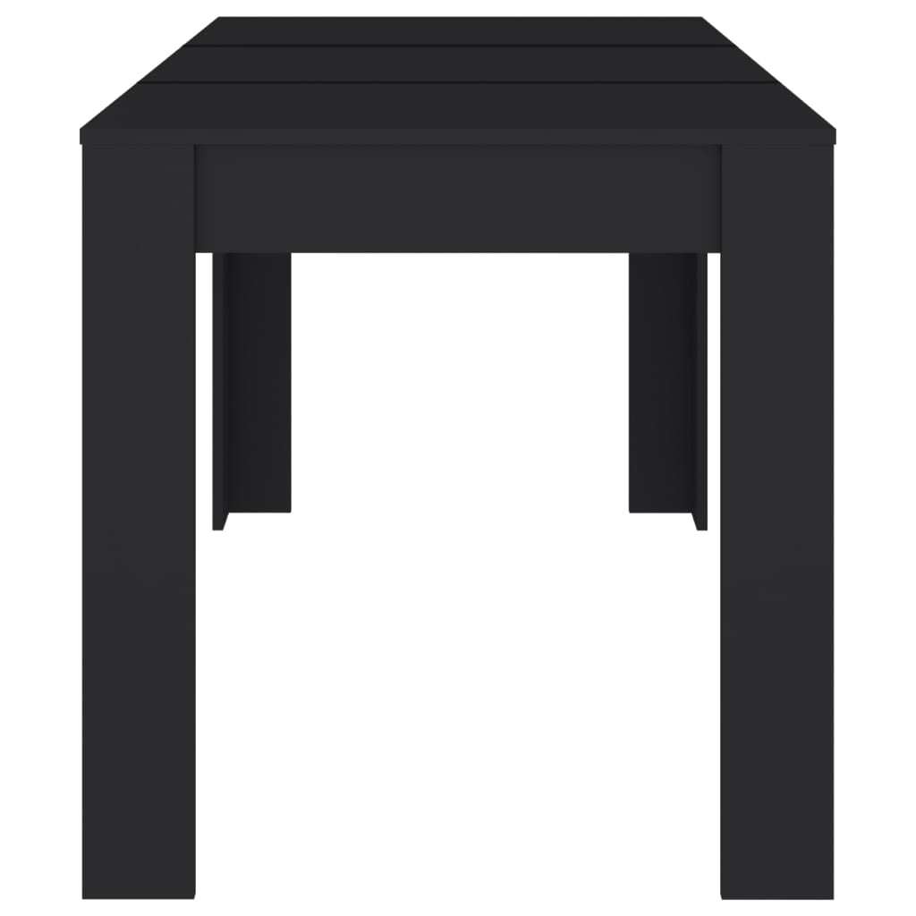 vidaXL Blagovaonski stol crni 140 x 74,5 x 76 cm od iverice