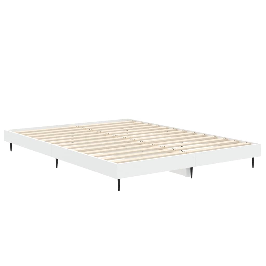 vidaXL Okvir za krevet bijela 140x190 cm konstruirano drvo