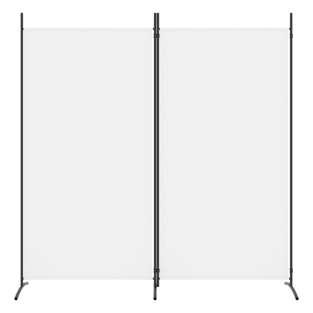 vidaXL Sobna pregrada s 2 panela bijela 175 x 180 cm od tkanine