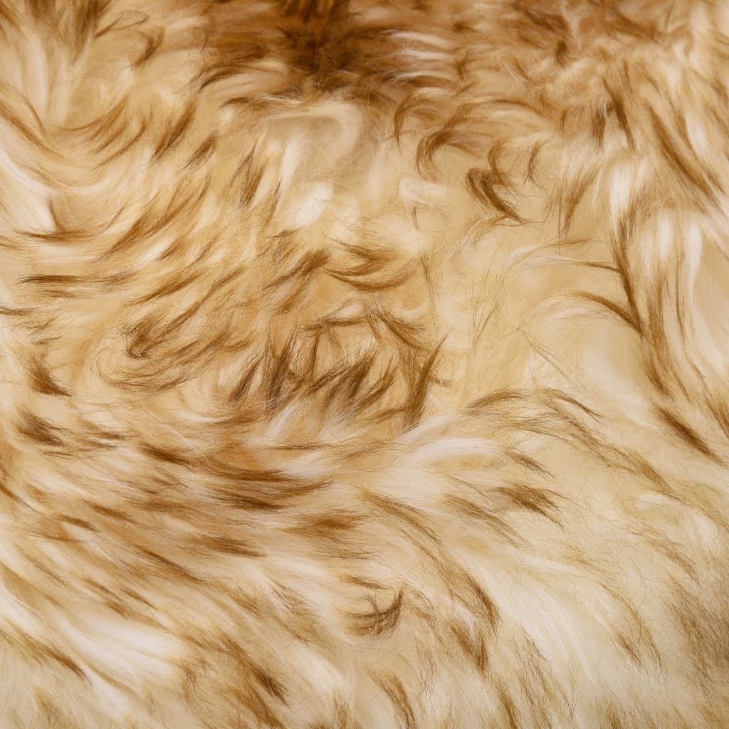 vidaXL Tepih od ovčje kože 60 x 180 cm smeđi prošarani