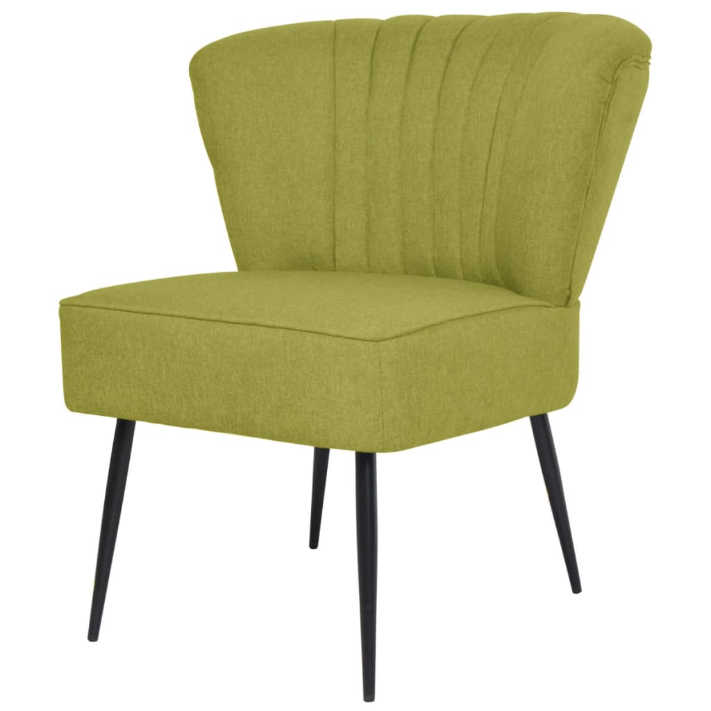 vidaXL Koktel stolica od tkanine zelena