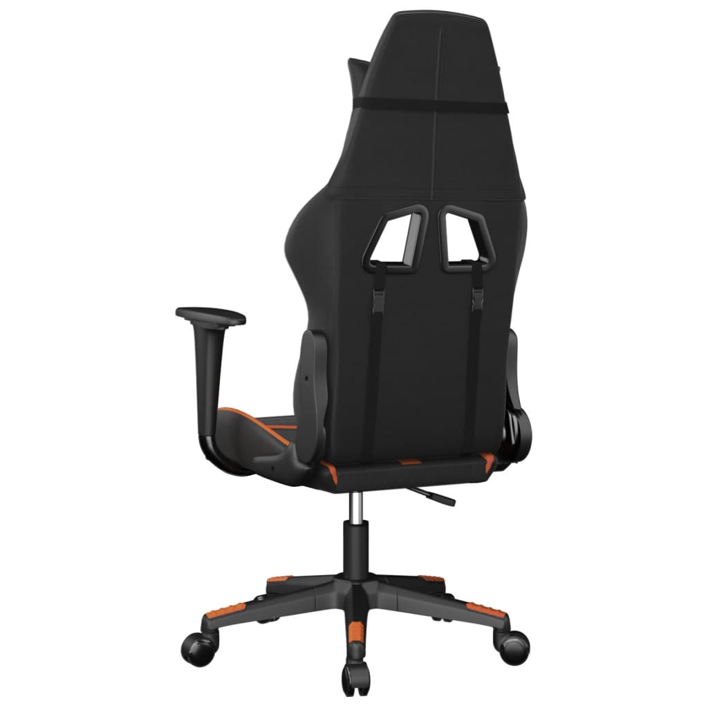 vidaXL Masažna igraća stolica crno-narančasta od umjetne kože