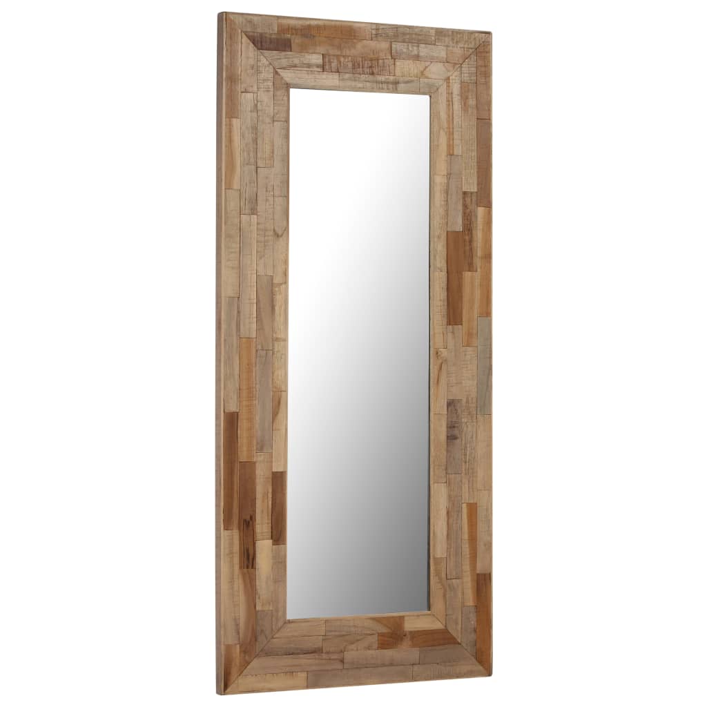 vidaXL Ogledalo od obnovljene tikovine 50 x 110 cm