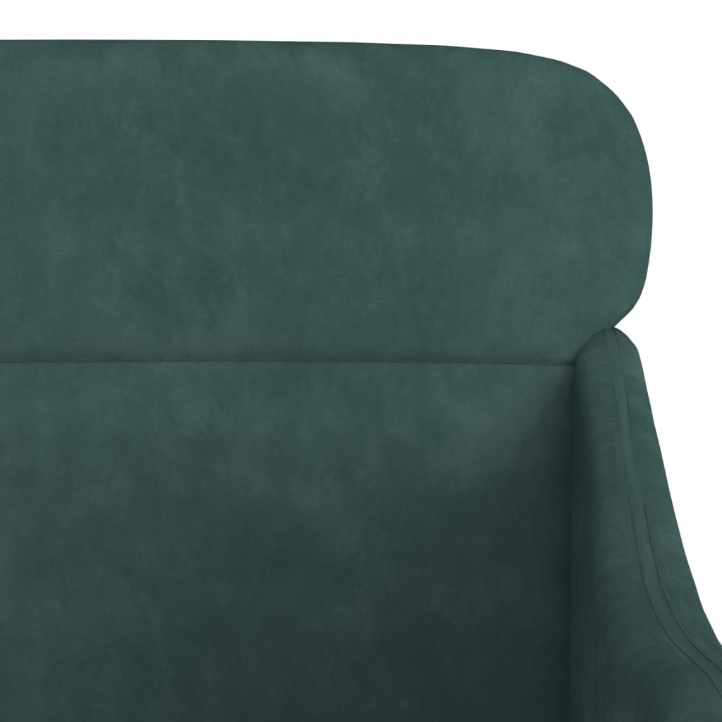 vidaXL Fotelja tamnozelena 63 x 76 x 80 cm baršunasta