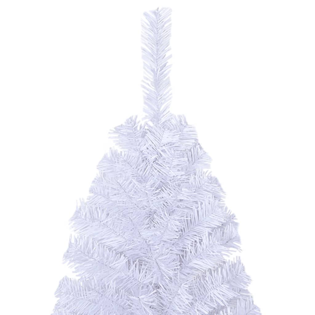 vidaXL Umjetno božićno drvce s gustim granama bijelo 150 cm PVC