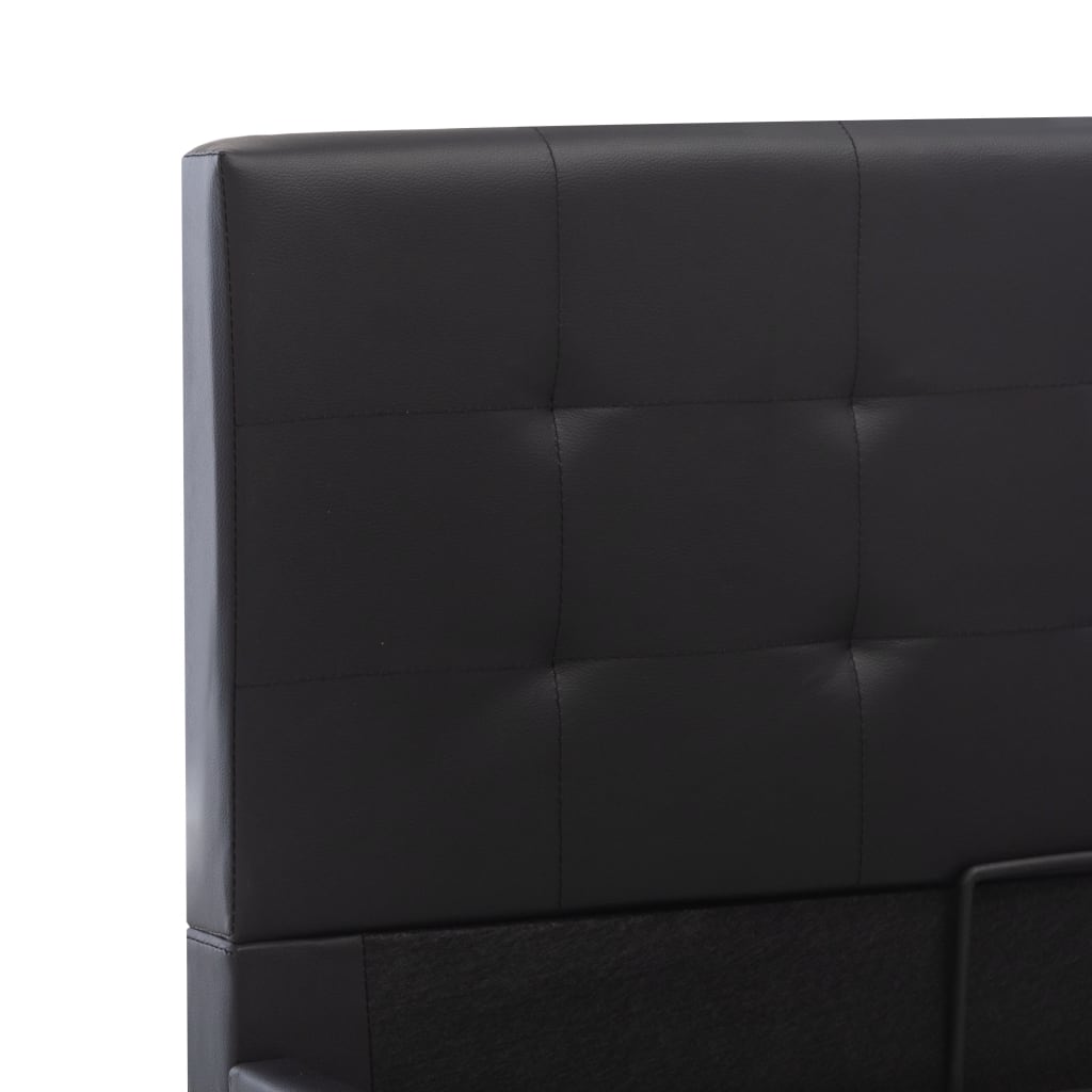 vidaXL Hidraulični okvir za krevet od umjetne kože crni 140 x 200 cm